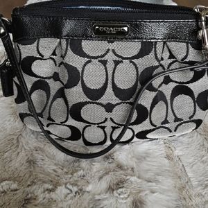 Coach Signature Canvas wristlet,  NWOT
